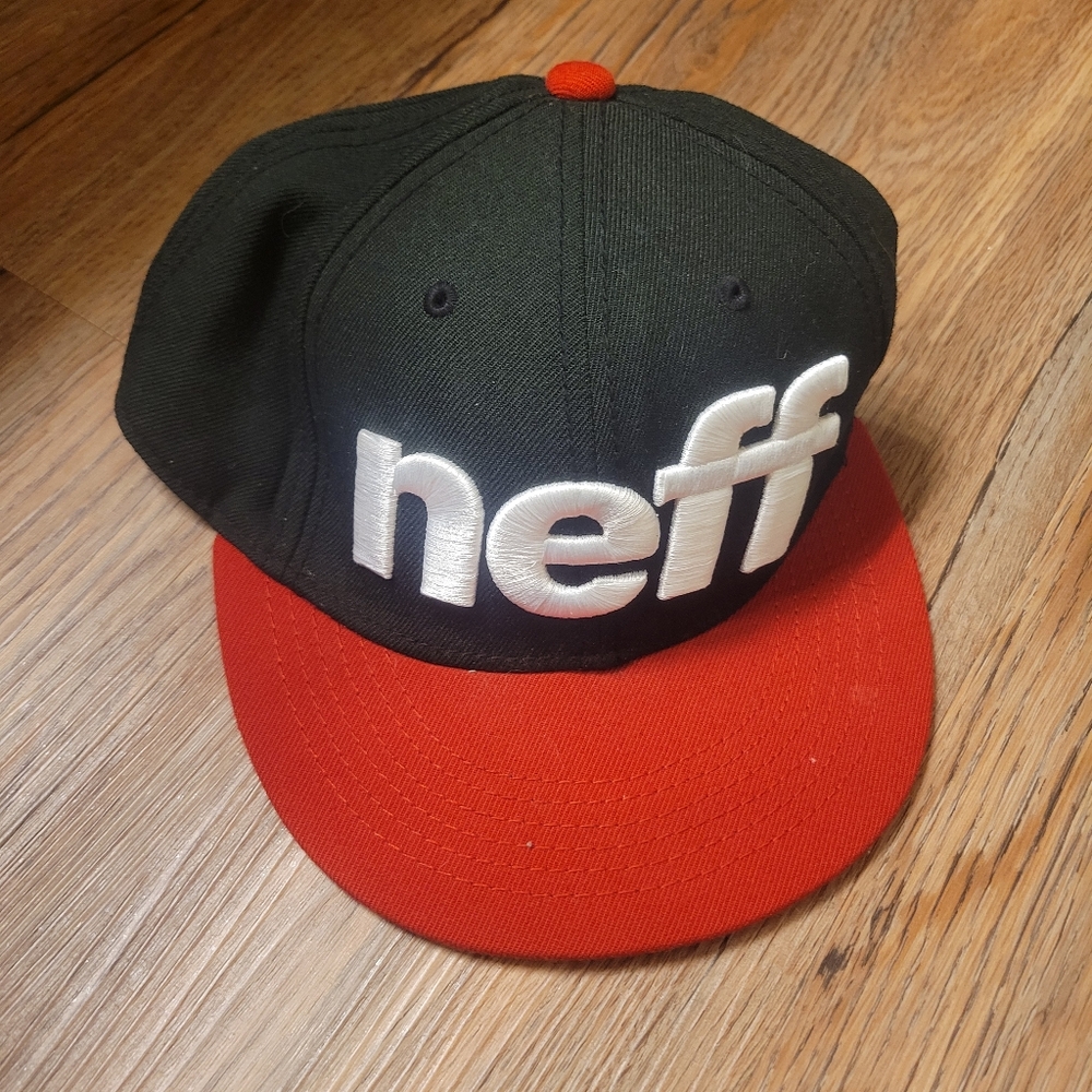 Neff Black And Red Snapback Cap